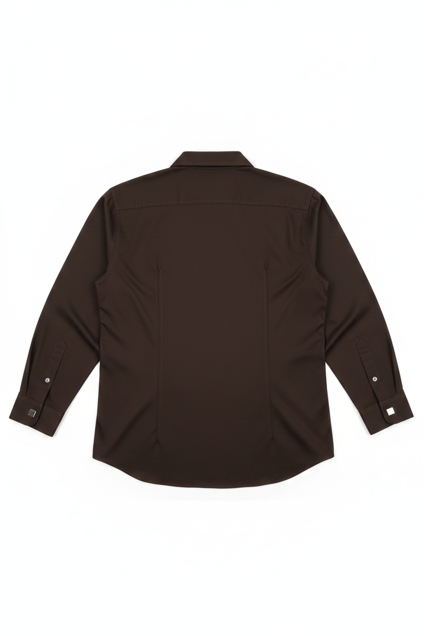 Dark Brown Full Sleeve Women's Premium Shirt