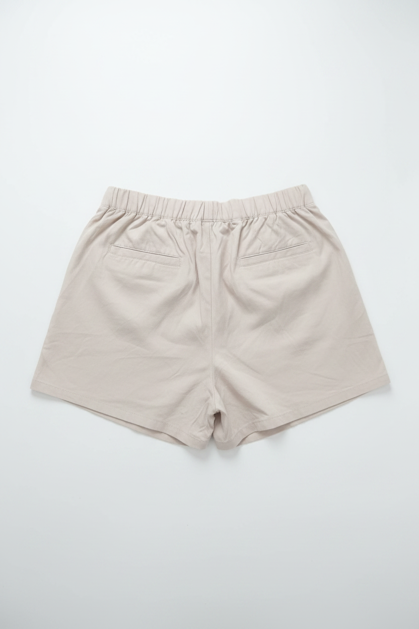 High-Waist Button Detail Shorts