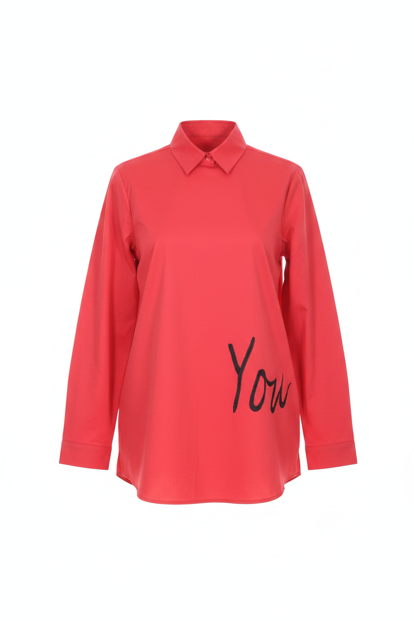Red "You" Script Women's Shirt